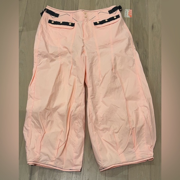 NEW Free People L Elevate Crop Pants NWT Peach Orange Spring Hiking - Picture 8 of 16